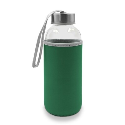 Glass bottle with a cover